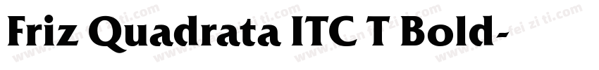 Friz Quadrata ITC T Bold字体转换